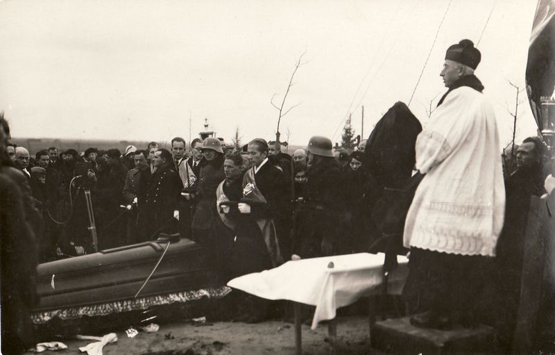 J. Lindės-Dobilo laidotuvės 1934 m. Panevėžio kraštotyros muziejaus fondų nuotr.