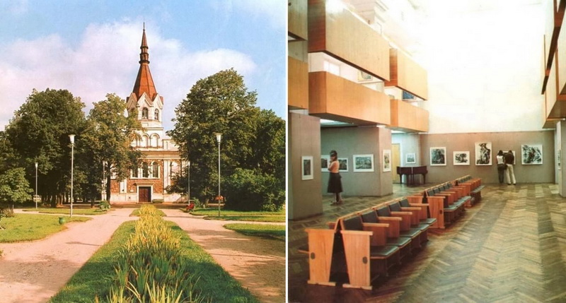 Po 1973 metais atliktos pastato rekonstrukcijos, buvusioje bažnyčioje ilgai gyvavo daugelio panevėžiečių gerai prisimenami parodų rūmai. IŠ FOTOALBUMO „PANEVĖŽYS“, 1984-IEJI.