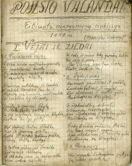Paskutinysis, 1949 metų, Broniaus Krivicko-Vilniaus kūrybos rinkinys „Poilsio valanda“. LYA nuotr.