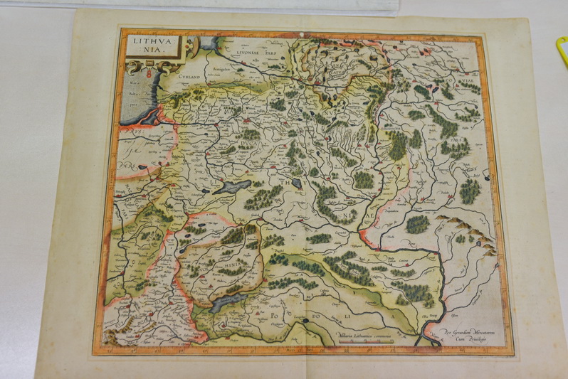 Gerardo Merkatoriaus atlasuose nuo 1595 metų pradėtas dėti specialiai Lietuvai skirtas žemėlapis. P. ŽIDONIO nuotr.Gerardo Merkatoriaus atlasuose nuo 1595 metų pradėtas dėti specialiai Lietuvai skirtas žemėlapis. P. ŽIDONIO nuotr.