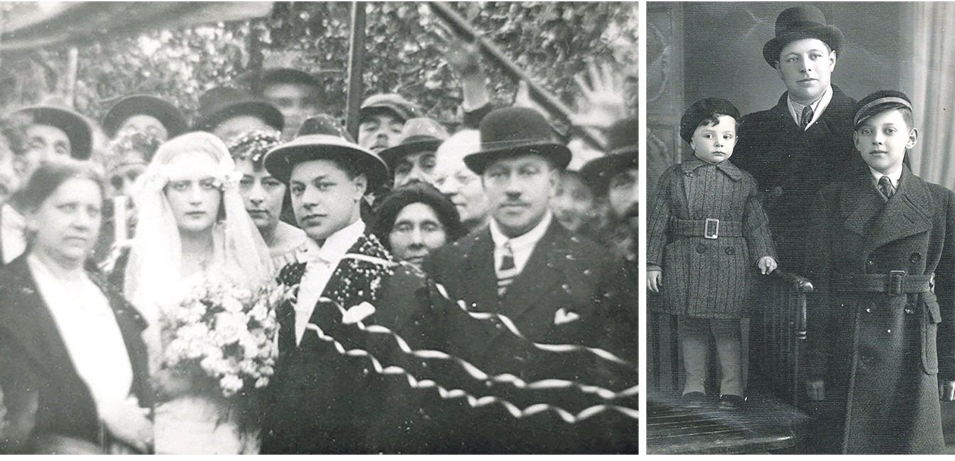 Viena šeimų, kurias išdraskė sovietų represijos ir karas, buvo panevėžiečių verslininkų Brauerių. Nuotraukoje kairėje – Eduardo ir Feigos Brauerių vestuvės 1924 metais, dešinėje – Eduardas Braueris su sūnumis Igoriu ir Borisu apie 1936-uosius. EILATGORDINLEVITAN.COM nuotr.