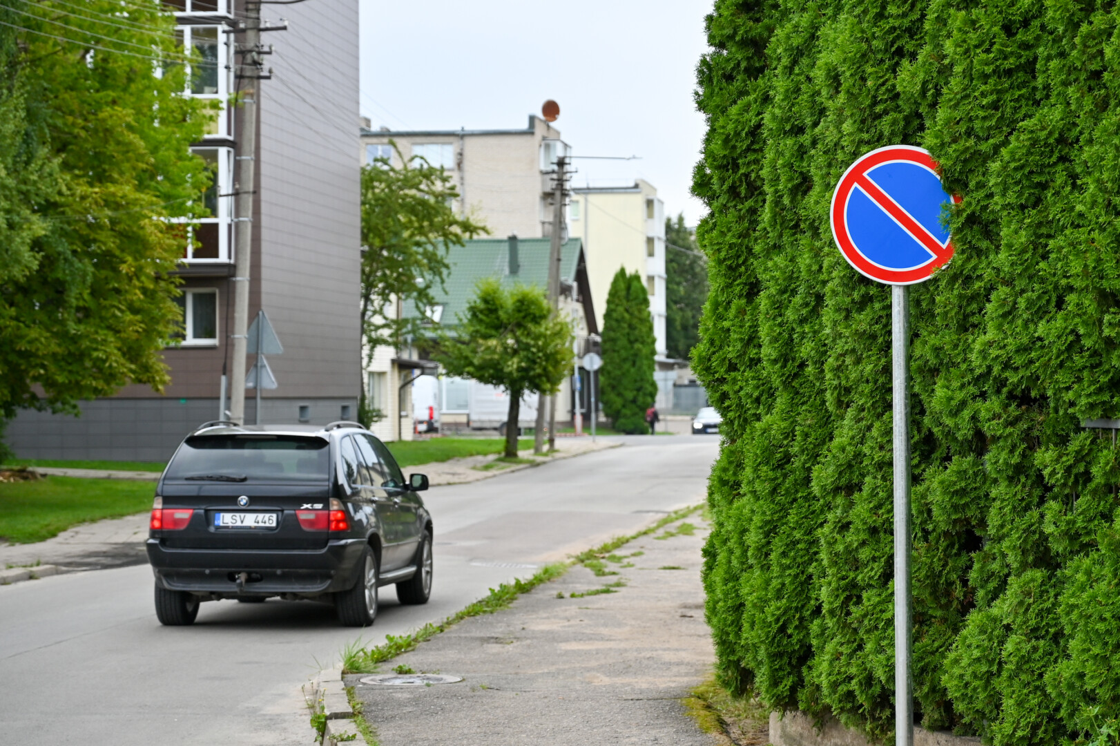 Užsikemšančias Panevėžio gatves bandoma laisvinti draudimu statyti automobilius.