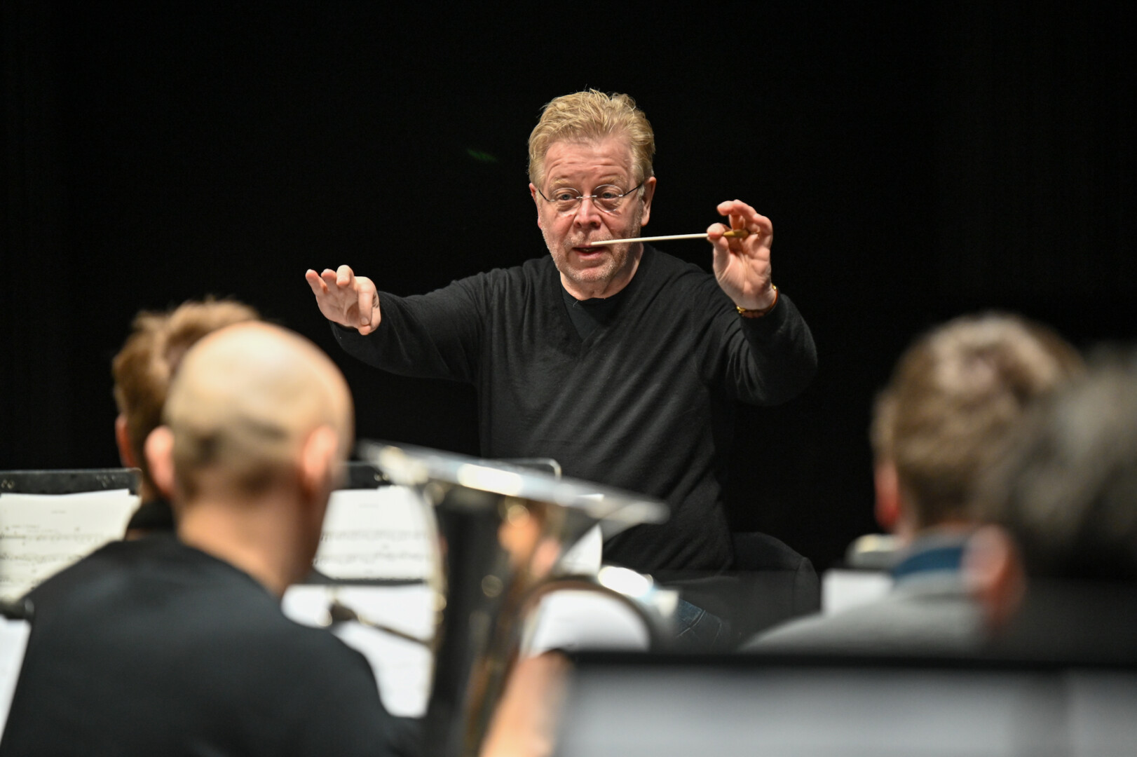 Pasaulyje žinomas švedų dirigentas Leifas Karlsonas pirmą kartą diriguos Panevėžio muzikinio teatro orkestrui „Garsas“. P. ŽIDONIO nuotr.