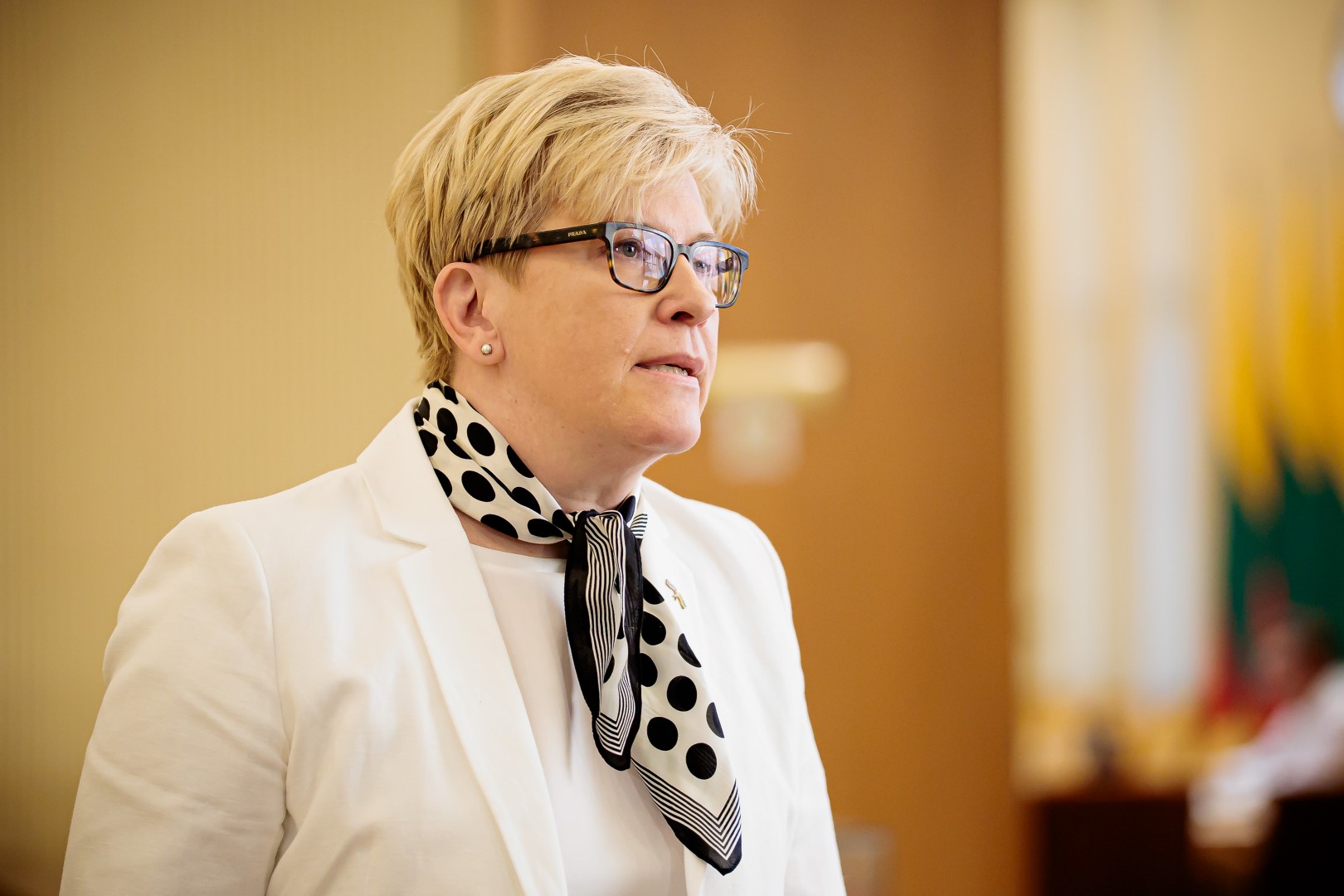 Premjerė Ingrida Šimonytė tikina jau priėmusi sprendimą dėl to, ar ves Tėvynės sąjungos-Lietuvos krikščionių demokratų (TS-LKD) sąrašą į Seimą.