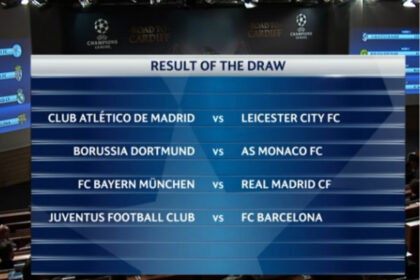 UEFA Čempionų lygos burtai išaiškino ketvirtfinalių poras. Grandų akistatos ir šansas debiutavusiam „Leicester City“ klubui