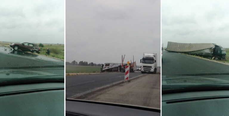 Sekmadienio popietę, apie pusę dviejų, Panevėžio aplinkkelyje, važiuojant nuo Upytės kelio link Šiaulių susidūrė net trys automobiliai – dvi sunkiasvorės ir viena lengvoji.