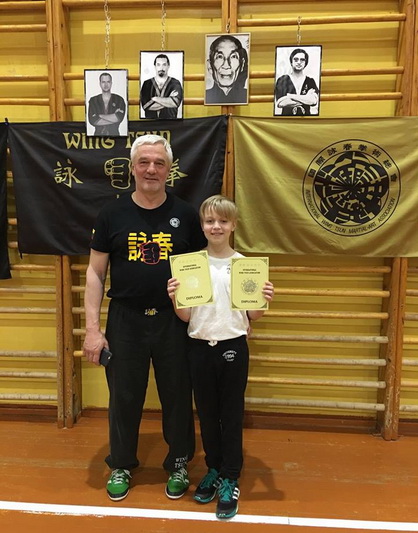 Senelio pomėgiu kovos menams susidomėjo ir Vito Matuzo anūkas Aistis. ASMENINIO ALBUMO nuotr.