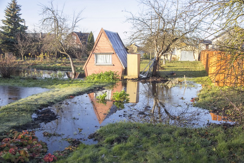 Potvynis „Ąžuolo“ sodininkų bendrijoje. V. BULAIČIO nuotr.