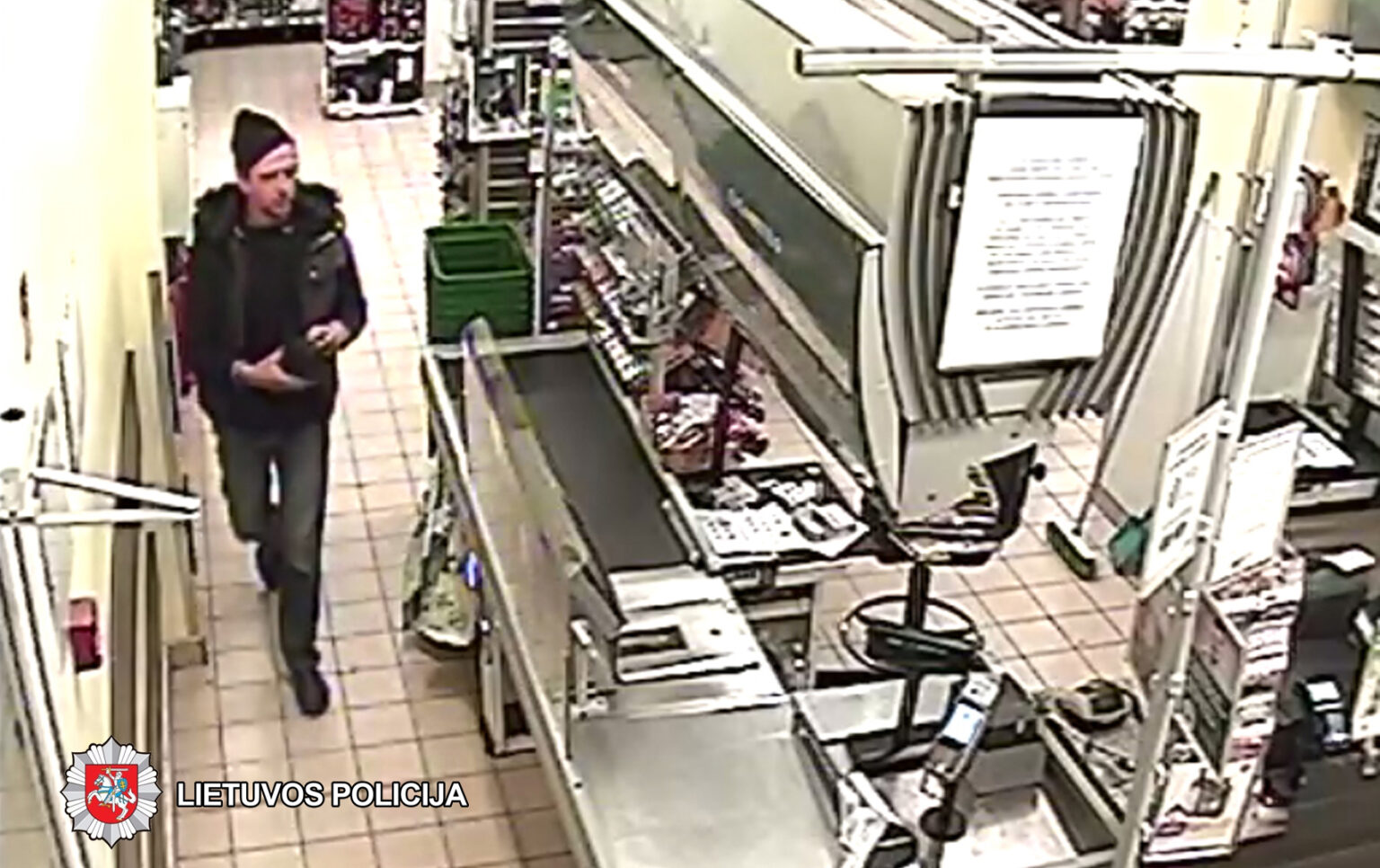 Sausio 3 d. 16.03 val. Panevėžio r., Ramygaloje, Dariaus ir Girėno g., nenustatytas vyriškis iš maisto prekių parduotuvės pavogė 5 loterijos bilietus.