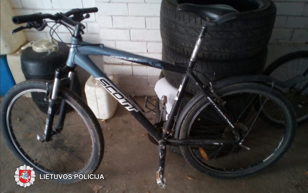 2018-09-10 Panevėžyje, Aukštaičių g., rastas mėlynos spalvos dviratis.