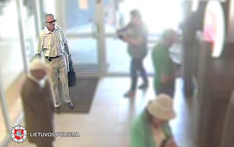 2018-07-20 9.00 val. Panevėžyje, Laivės a., nenustatytas vyriškis pasisavino pinigus. Nuostolis – 100 eurų.