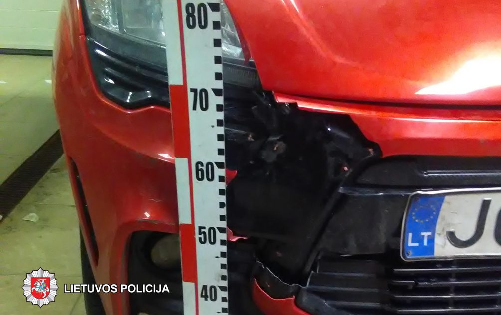 2019-01-04 Panevėžyje, Smėlynės g., apgadintas automobilis „Liger“. Jį apgadinusio automobilio vairuotojas iš eismo įvykio vietos pasitraukė.