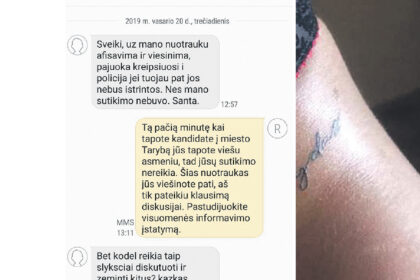 „Sėdimoji“ tapo kaklu, o kandidatė į Panevėžio miesto tarybą – politine belaisve – taip baigėsi juokais prasidėjusi diskusija dėl Lietuvos krikščioniškosios demokratijos partijos narės Santos Lapinskaitės socialiniame tinkle paskelbtų nuotraukų.