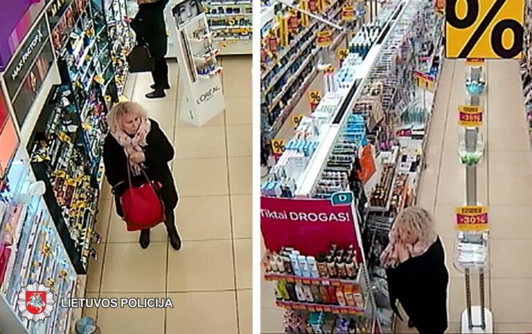 2019-03-23 12.55 val. Panevėžyje, Klaipėdos g., iš kosmetikos prekių parduotuvės nenustatytas asmuo pavogė kosmetikos. Nuostolis – 20,50 eurų.