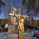 Panevėžiečiai Kryžiaus kelią tradiciškai pradėjo Berčiūnuose. M. GARUCKO nuotr.