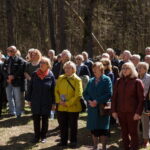 Panevėžiečiai Kryžiaus kelią tradiciškai pradėjo Berčiūnuose. M. GARUCKO nuotr.