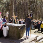 Panevėžiečiai Kryžiaus kelią tradiciškai pradėjo Berčiūnuose. M. GARUCKO nuotr.