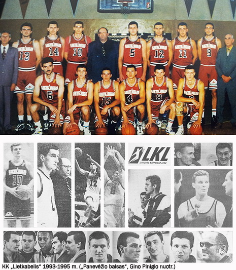 Panevėžio krepšinio ekipos legenda Paulius Staškūnas (su 11 numerio marškinėliais) į „Lietkabelio“ istoriją įėjo kaip daugiausia kamuolių atkovojęs ir taškų pelnęs žaidėjas, tačiau dabar krepšinio rungtynes vyras stebi tik per televizoriaus ekraną.