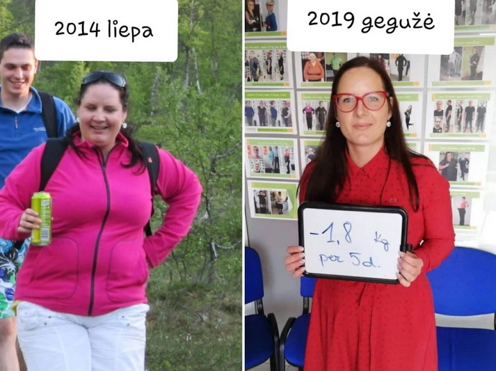 Per pastaruosius trejus metus Redai pavyko atsikratyti net 35 kg. Dabar 162 cm ūgio moteris sveria 64–65 kg. ASMENINIO ALBUMO nuotr.