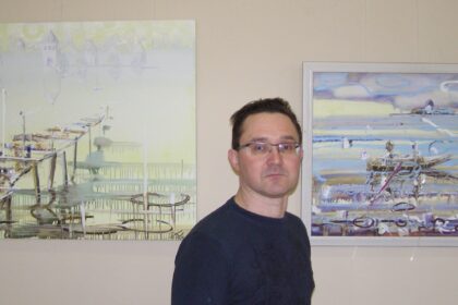 Žinomas Lietuvos dailininkas Vytautas Poška naujausios savo tapybos parodos sostinės Rašytojų namuose leitmotyvu pasirinko Panevėžio kraštą vagojantį ir miestui vardą davusį Nevėžį.