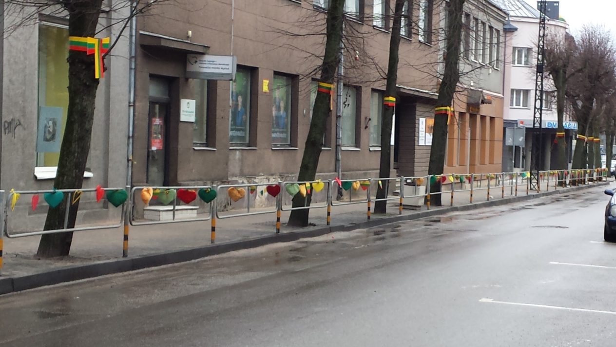 Ne vienas miestas turi gatvę Vasario 16-osios vardu. Kertanti Panevėžio centrą ji kartu su Ramygalos ir Elektros gatvėmis nuo pat miesto susikūrimo sudarė jo urbanistinį pagrindą. Seniau jos turėjo kitus pavadinimus – Vasario 16-osios gatvė pagal iš jos išeinančio kelio kryptį vadinta Šeduvos ir tik 1921 m. pavadinta Lietuvos atkūrimo dienai įamžinti.