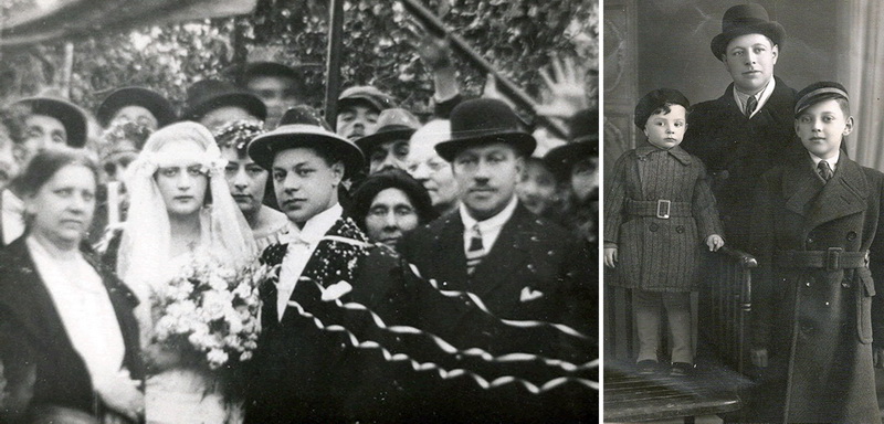 Panevėžiečių verslininkų Brauerių šeimą taip pat išdraskė sovietų represijos ir karas (kairėje – Eduardo ir Feigos Brauerių vestuvės 1924 metais, dešinėje – Eduardas Braueris su sūnumis Igoriu ir Borisu apie 1936-aisiais). EILATGORDINLEVITAN.COM nuotr.