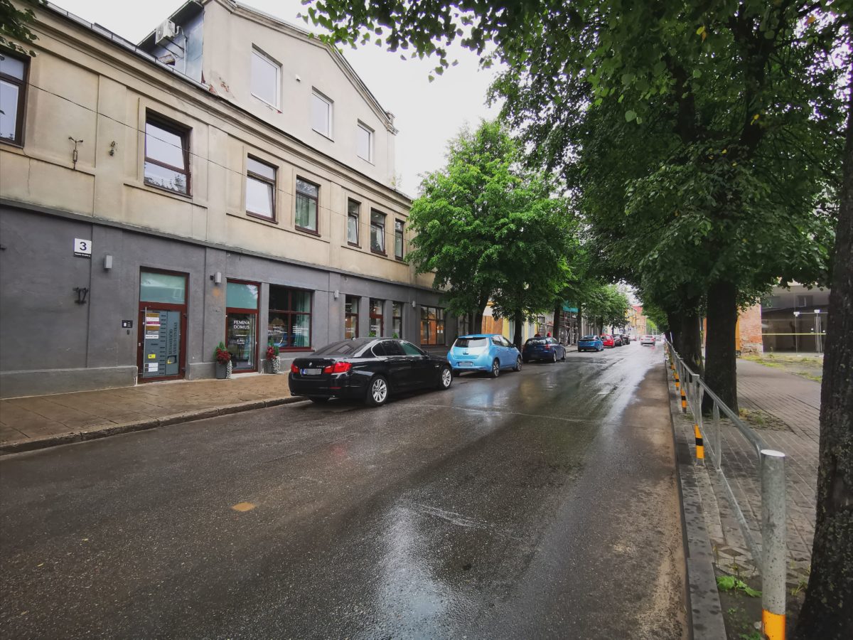 Vasario 16-osios gatvei sutvarkyti jau paskelbti viešieji pirkimai. Visgi ambicingi miesto tvarkymo projektai netapo impulsu ne vieną pastatą šioje gatvėje nupirkusiam verslininkui susirūpinti savo turtu. I. Stulgaitės-Kriukienės nuotr.