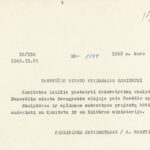 Valstybinio statybos reikalų komiteto leidimas. 1969 m. kovo 10 d. Iš Lietuvos centrinio valstybės archyvo fondų