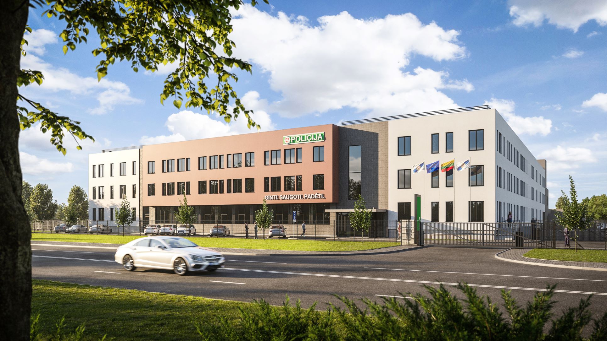Panevėžio Vyriausiasis policijos komisariatas Beržų g. Vizualizacija.