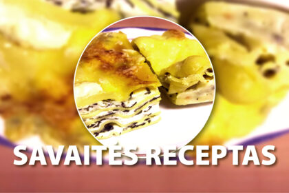 Panevėžietė buhalterė Inga savaitgalį šeimą palepina švelnaus skonio lazanija su varške ir špinatais, pagardintais česnaku.