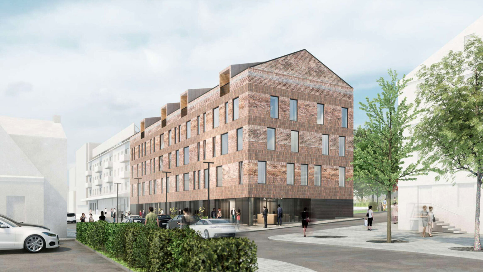 Visuomenės teismui pristatomas Panevėžio centre, Savanorių aikštėje, planuojamo statyti naujo daugiabučio projektas.