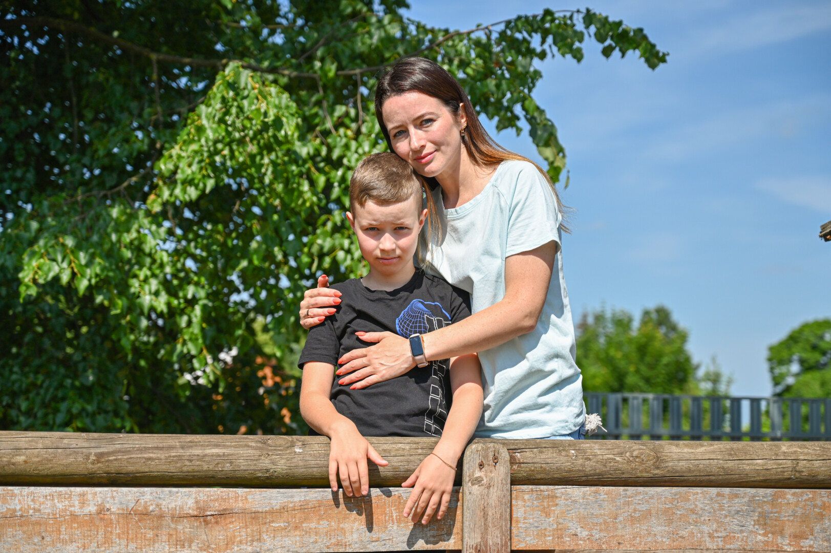 Tatjana Jurčenko su sūnumi. P. ŽIDONIO nuotr.