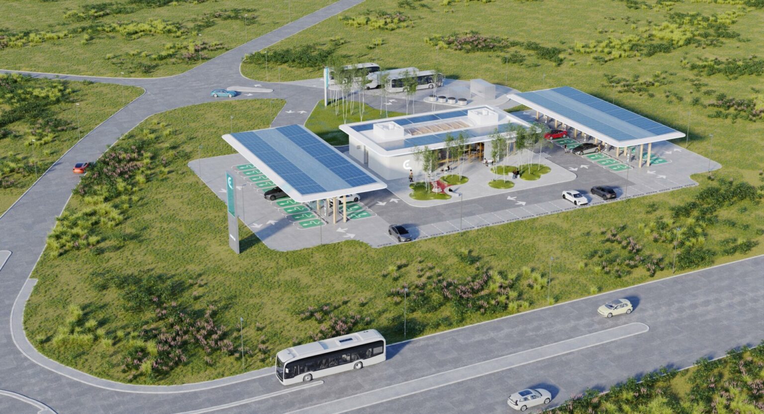 Šalia Panevėžio aplinkkelio, ten, kur kirtusi Bliūdžių kaimą Pušaloto gatvė įsiremia į vadinamąjį turbožiedą, dar šiemet planuojama pradėti didžiausios Lietuvoje elektromobilių įkrovos stoties statybas. Privačiame sklype bus įrengta net 40 prieigų – tokio masto objektai tik dabar kyla kitose Europos valstybėse.