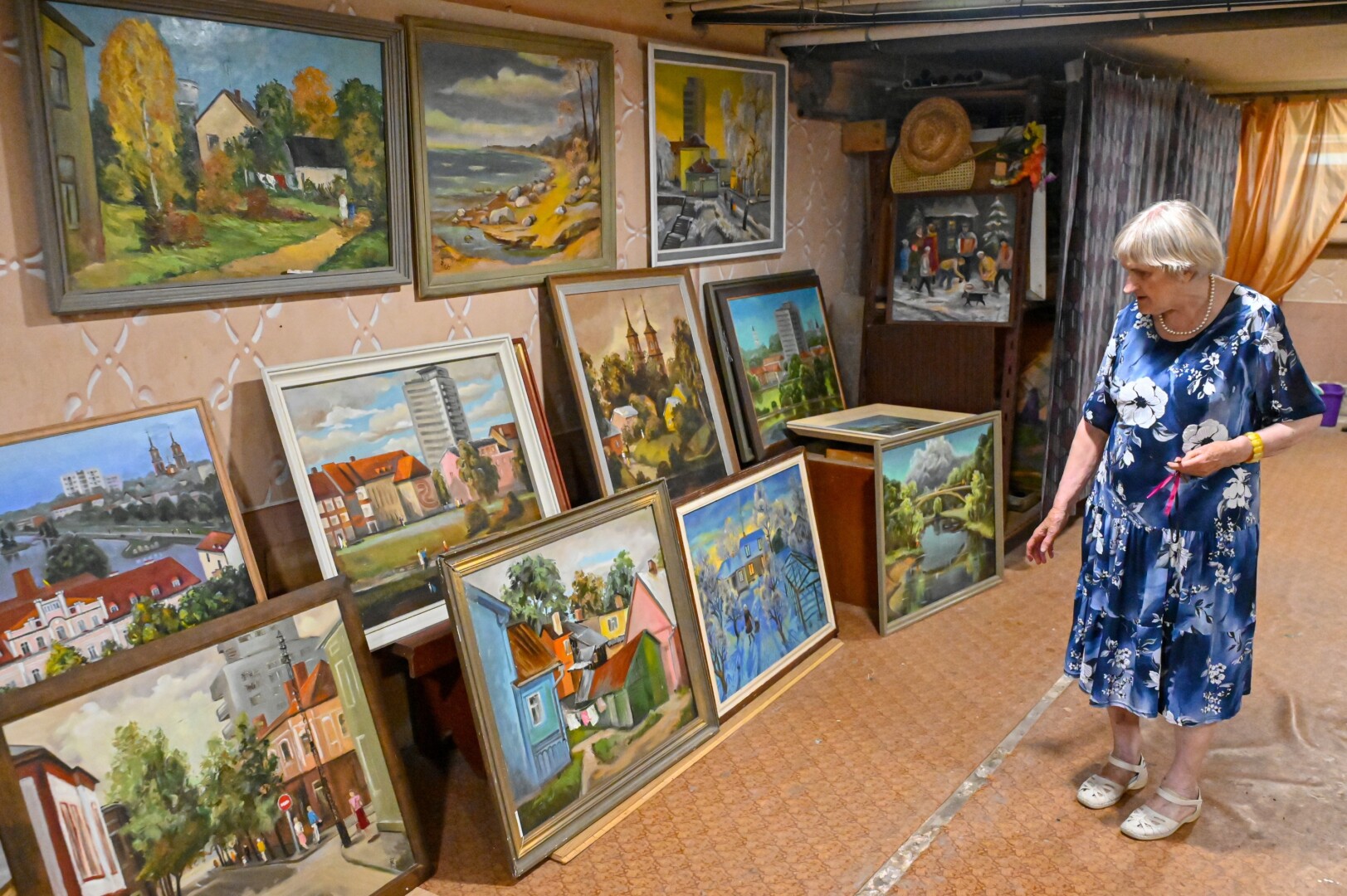 Menininkų Zigfrido ir Romualdos Zoltnerių darbuose – Panevėžio, koks jis buvo prieš pusę šimtmečio, vaizdai. G. KARTANO nuotr.