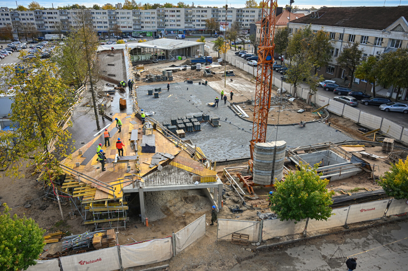 Naujos autobusų stoties statybos. P. Židonio nuotr.