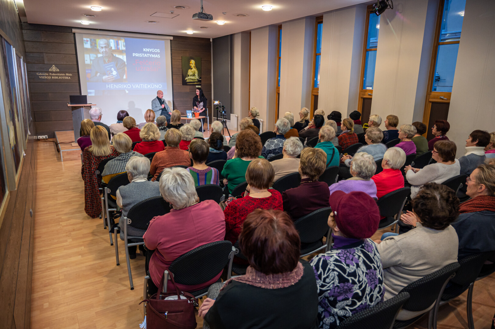 Susitikimas su H. Vaitiekūnu. P. Židonio nuotr.