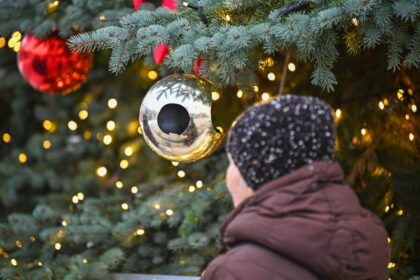 Pasigrožėti šventiškai išpuošta Panevėžio Laisvės aikšte ir po ilgos pertraukos sugrįžusia gyva žaliaskare į miesto centrą atvykę panevėžiečiai stebisi, koks Grinčas pasikėsino pavogti Kalėdas.