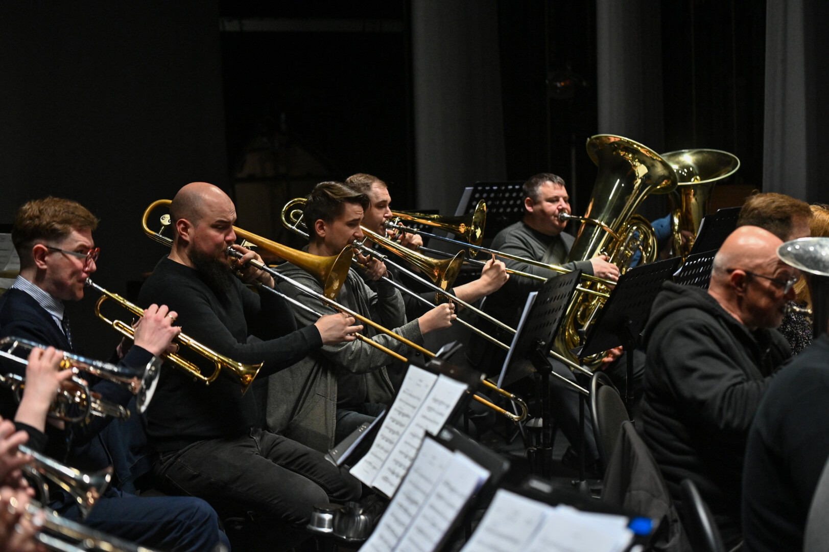 Panevėžio muzikinio teatro orkestro „Garsas“ repeticija. P. Židonio nuotr.