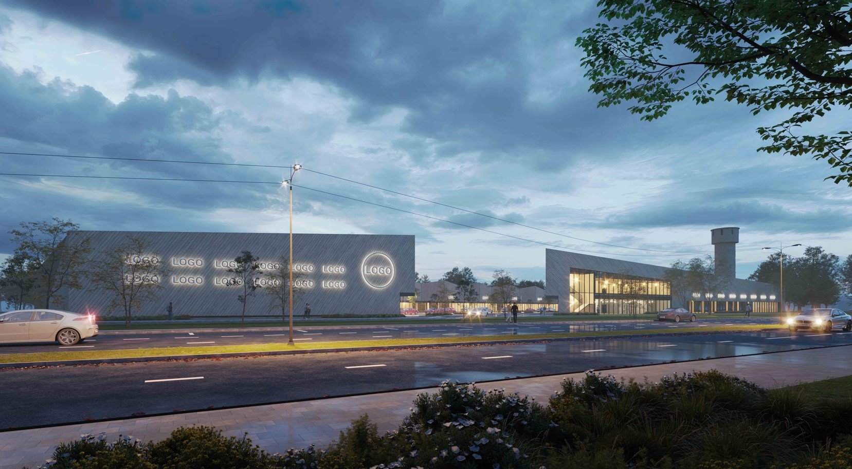 Šiuo metu statomas vienas iš dviejų būsimo prekybos ir pramogų centro pastatų. „313 ARCHITECTS“ vizualizacija