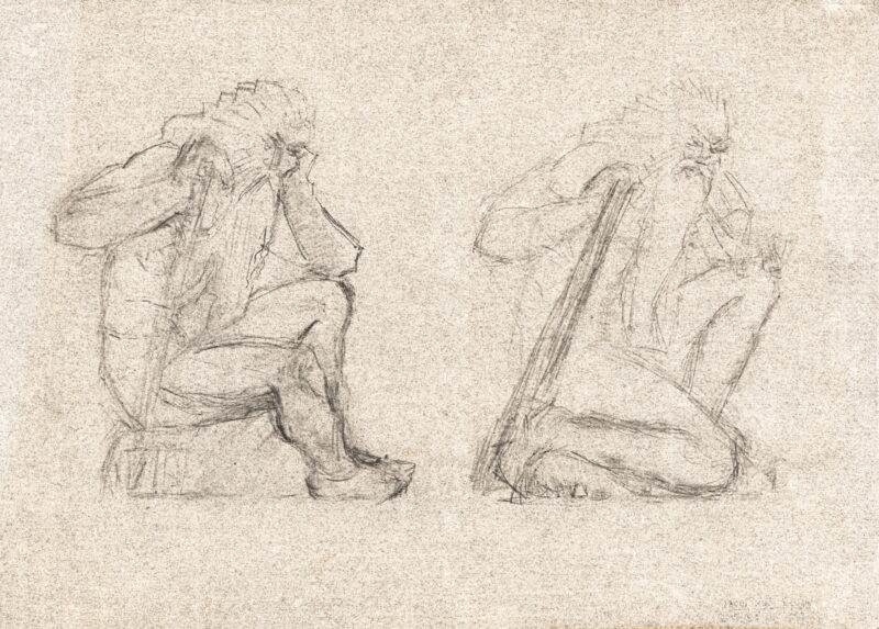 Pirmieji „Nevėžio“ skulptūros eskizai. PANEVĖŽIO KRAŠTOTYROS MUZIEJAUS rinkinių nuotr.