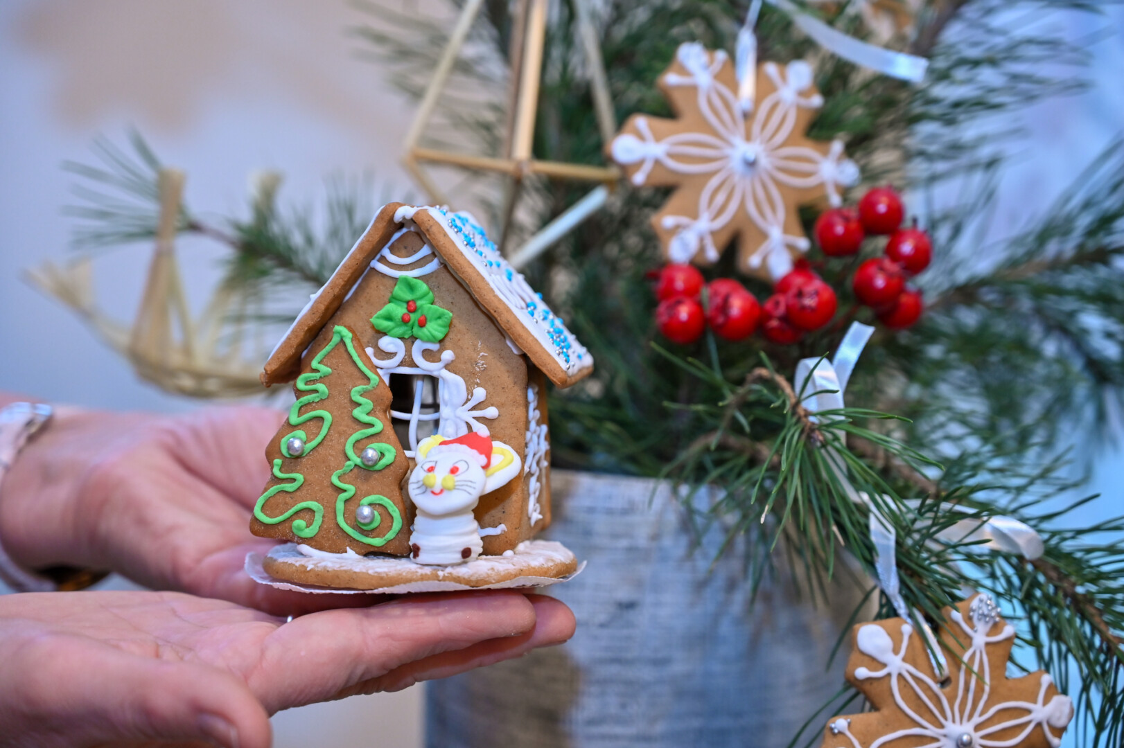 Jau kone du dešimtmečius Vitalijos Jakutonienės namuose Kalėdų laukimo pradžią simbolizuoja malonus meduolių kvapas. P. ŽIDONIO nuotr.