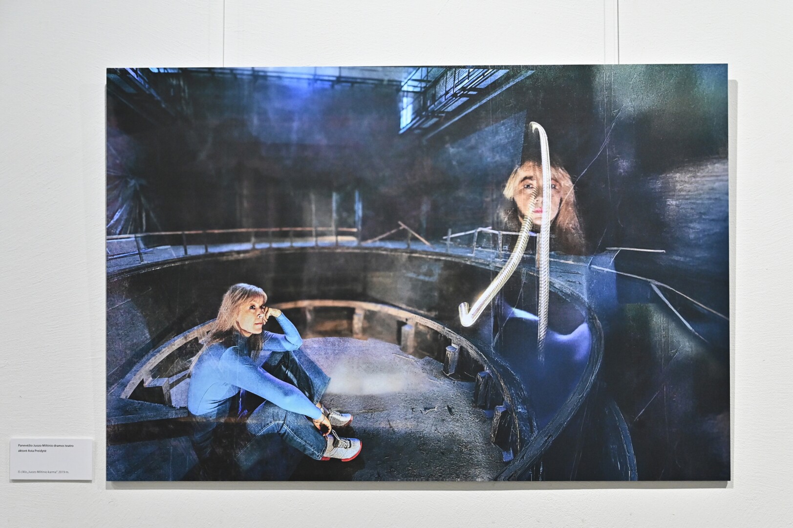 Valentino Pečinino paroda „Inkarnacijų trajektorijos“. Panevėžio Juozo Miltinio dramos teatro aktorė Asta Preidytė. V. KARTANO nuotr.