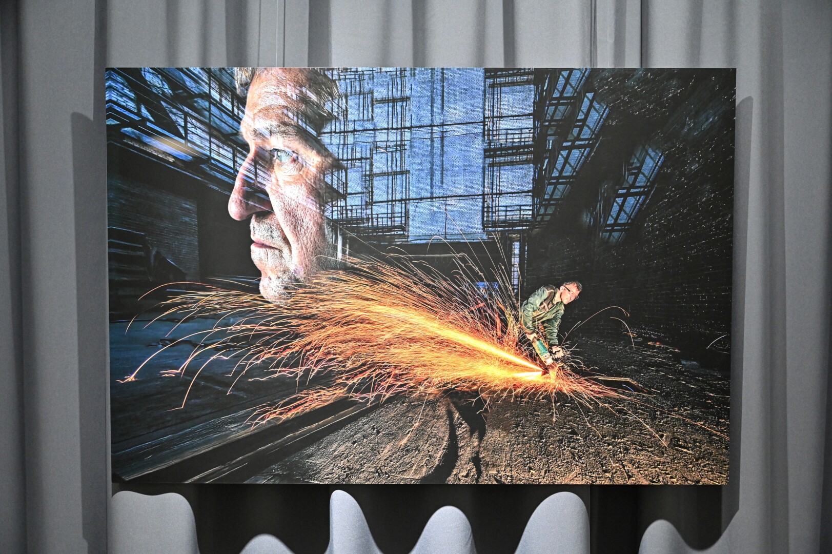 Valentino Pečinino paroda „Inkarnacijų trajektorijos“. Panevėžio Juozo Miltinio dramos teatro aktorius Vytautas Kupšys. V. KARTANO nuotr.