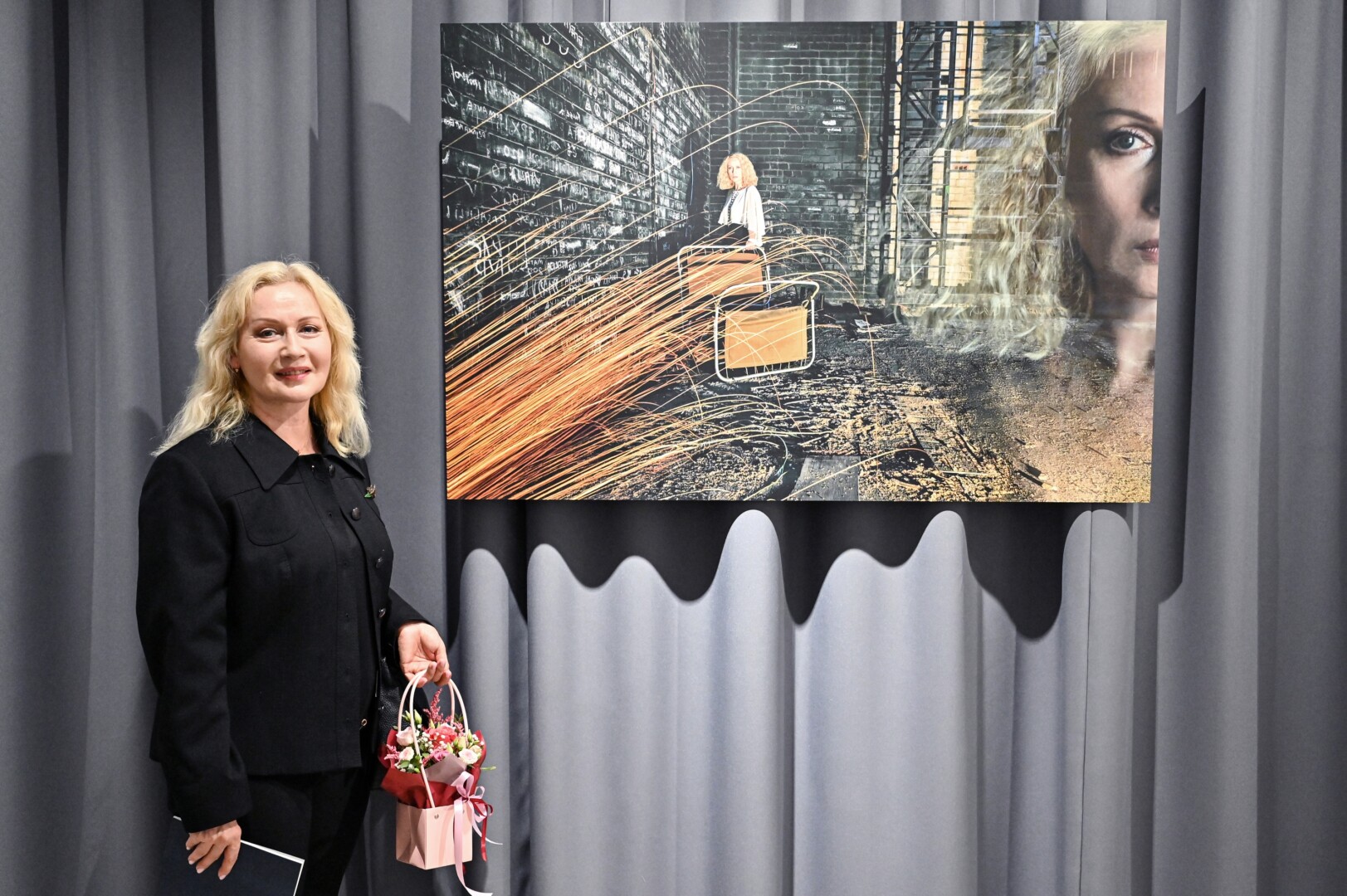 Valentino Pečinino paroda „Inkarnacijų trajektorijos“. Aktorė Eglė Koriznaitė. G. KARTANO nuotr.