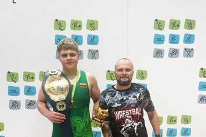 Šeštadienį Panevėžio Raimundo Sargūno sporto gimnazijos imtynininkai dalyvavo tarptautiniame imtynių turnyre „Anykščiai Cup 2025“.