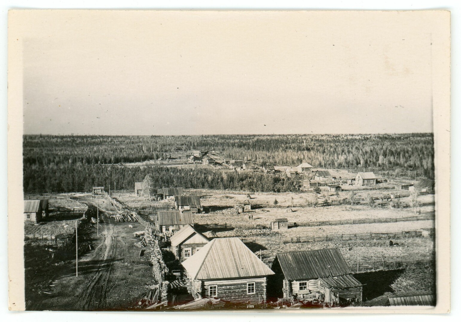 1957 m. Kailuškos kaimo, kuriame gyveno ištremta Pobedinskų šeima, panorama (fotografuota iš priešgaisrinio bokšto). S. POBEDINSKO nuotr. 