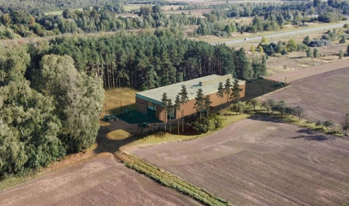 Architektų biuro G. Natkevičius ir partneriai krematoriumo vizualizacija