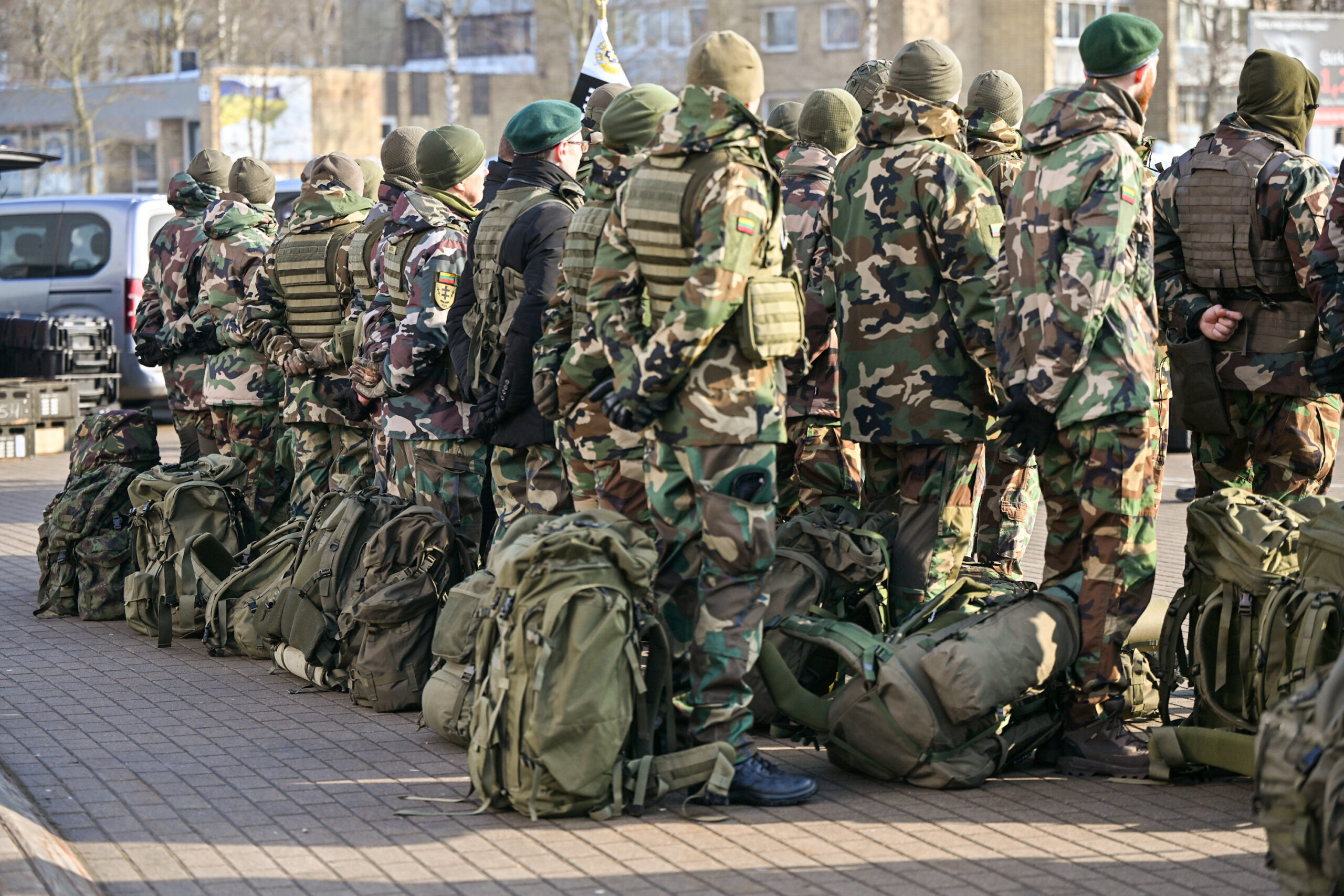 Pratybų metu, sulaukę skambučio, Panevėžio miesto ir rajono, taip pat Pasvalio, Biržų, Rokiškio rajonų kuopų šauliai su turima ekipuote, ginkluote ir kitomis priemonėmis per nustatytą laiką turėjo prisistatyti į Panevėžį. G. KARTANO nuotr.