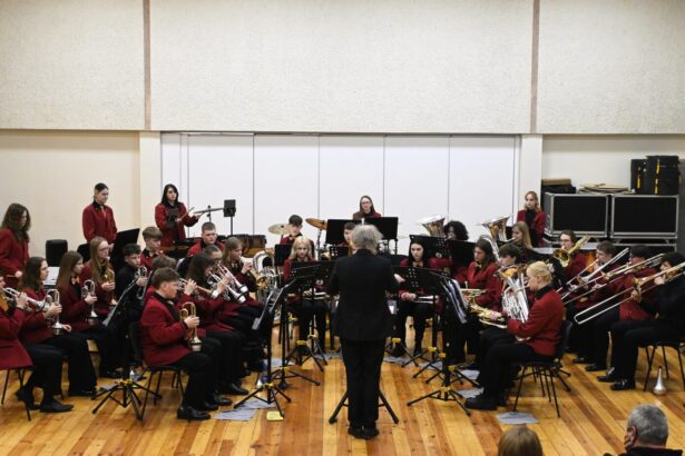 Panevėžio rajono Naujamiesčio kultūros centre-dailės galerijoje vyko vario dūdų orkestro „Aukštyn“ koncertas-išlydėtuvės į vieną svarbiausių pučiamųjų muzikos renginių Europoje – 47-ąjį varinių pučiamųjų instrumentų orkestrų čempionatą, vyksiantį Austrijoje, Linco mieste.